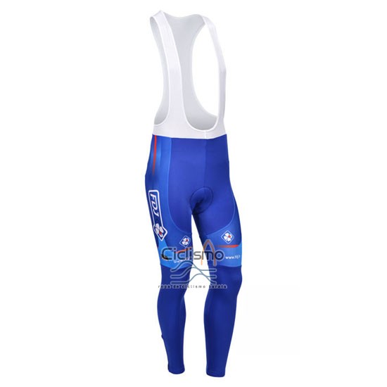 Fdj Ropa Ciclismo Culotte Largo 2013 Mangas Largas Blanco y Azur